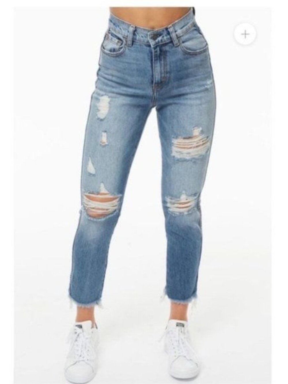 Revice | Uptown Road Trip Wash Distressed Raw Hem High Rise Jeans NWT